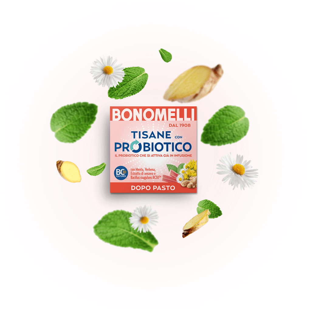 Bonomelli Tisana Probiotica Sgonfiante, Confezione da 10 Filtri